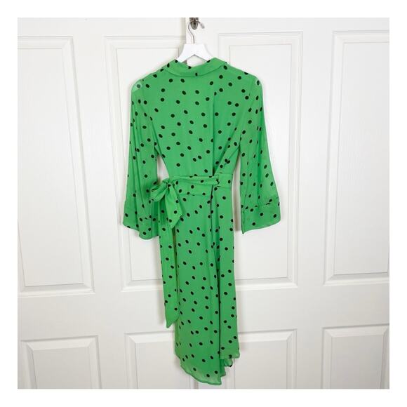 Ganni Dainty Georgette Polka Dot Wrap Dress - Picture 7 of 14